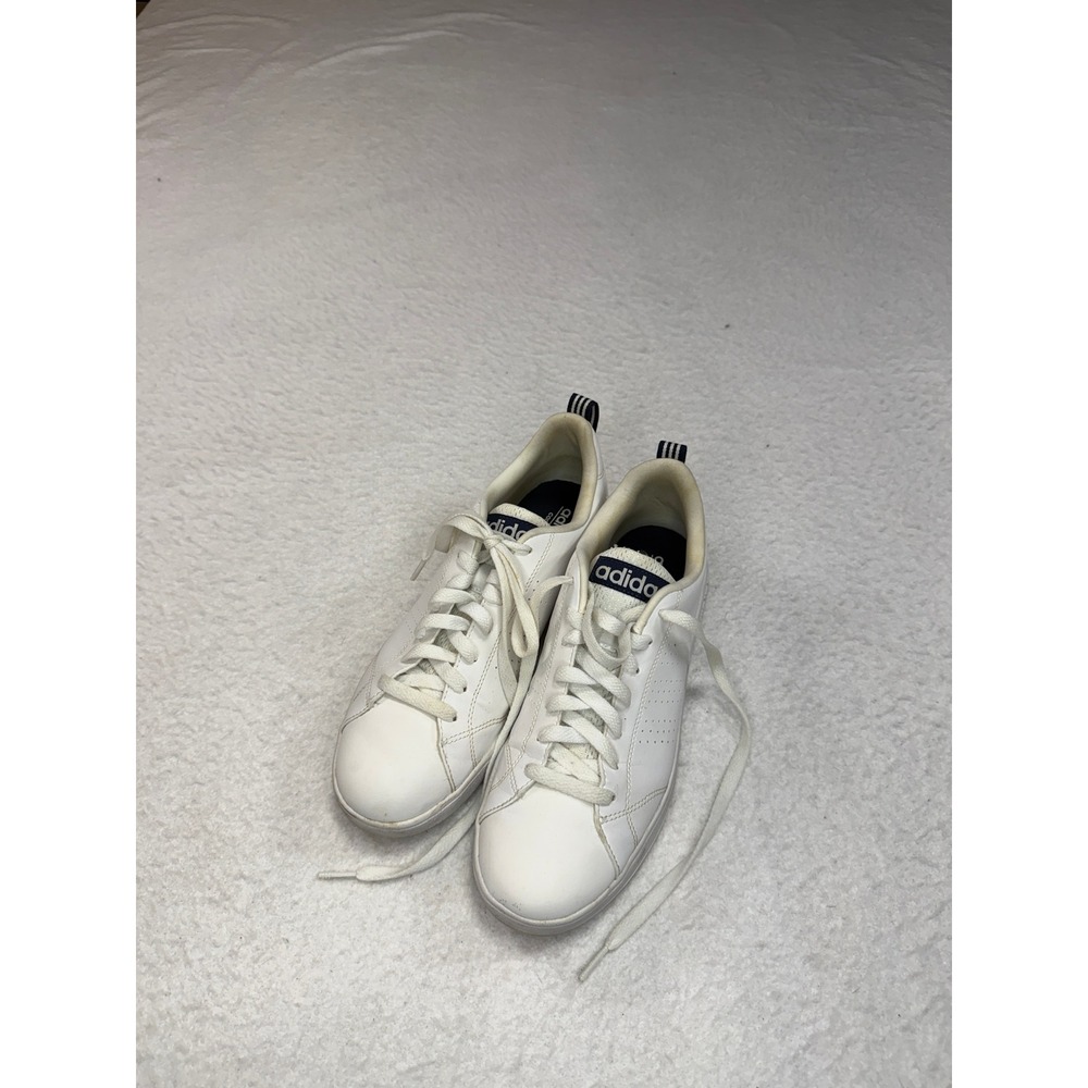 Adidas Advantage Clean VS White Navy Blue Sneakers F99252 Mens Size 8